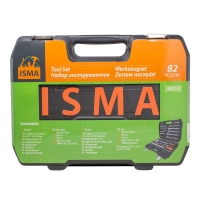 Набор инструментов 82пр.1/4''1/2''(6гр.)(4-32мм) ISMA ISMA-4821-5