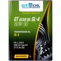 Масло трансмисс. полусинт. GT GEAR OIL GL-4 80W-90 4 л GT OIL 8809059407769