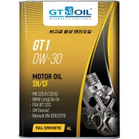 Масло моторное синтетическое GT1 SAE 0W-30 API SN/CF 4л GT OIL 8809059408568