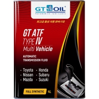 Жидкость трансмиссионная синтетическая GT ATF T-IV Multi Vehicle 4л GT OIL 8809059407912