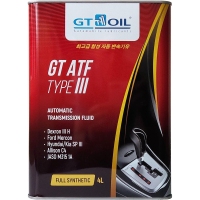Жидкость трансмиссионная синтетическая GT ATF Type III 4л GT OIL 8809059407615