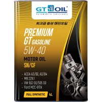 Premium GT Gasoline SAE 5W-40 API SM 4л GT OIL 8809059407226